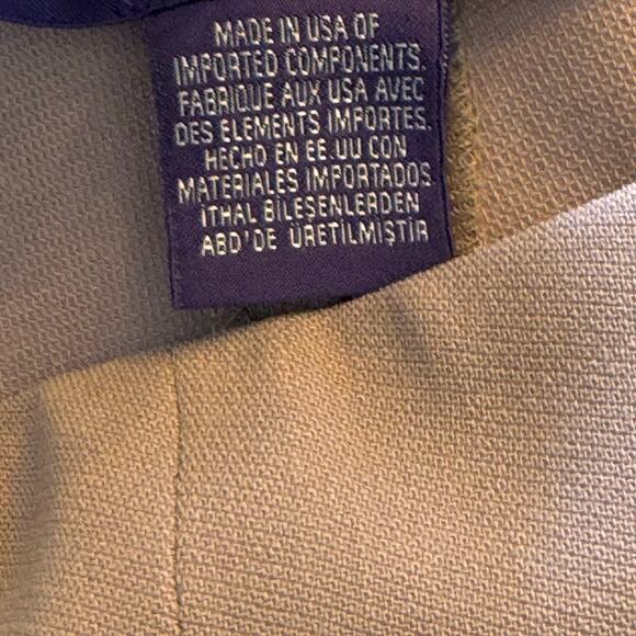 Ralph Lauren Purple Label Wool Crepe Stretch Flat Front Pants Pink Women's 8 - Picture 12 of 13